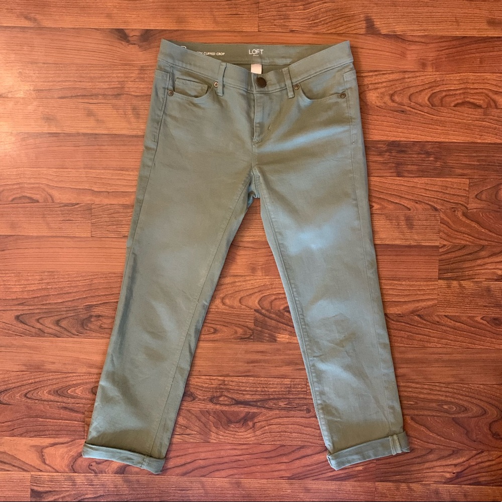 Ann Taylor Loft Modern Cuffed Crop Pant 00p